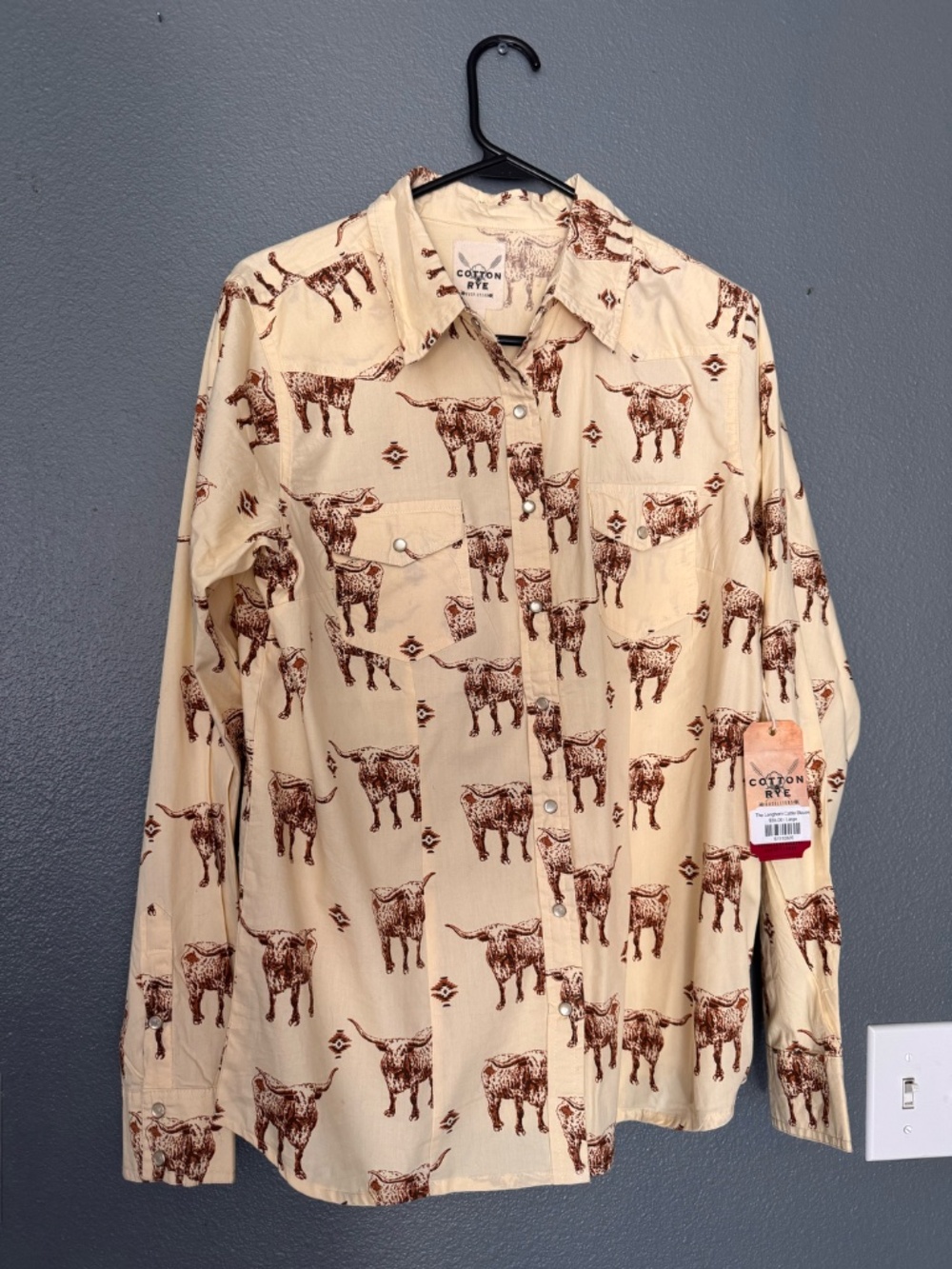 Cotton & Rye western style button up women's shirt Large
